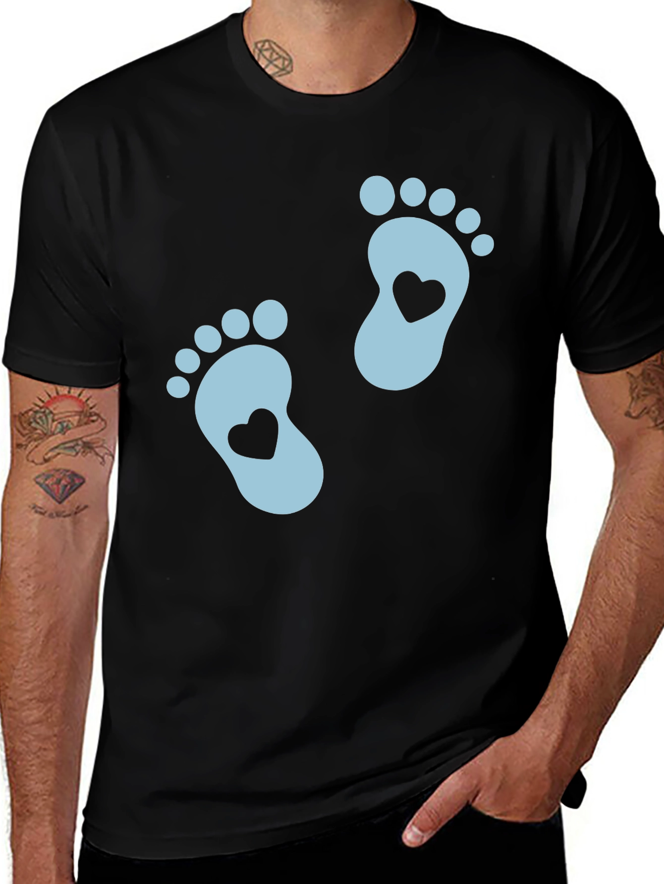 Baby Feet Heartbeat Graphic Tee