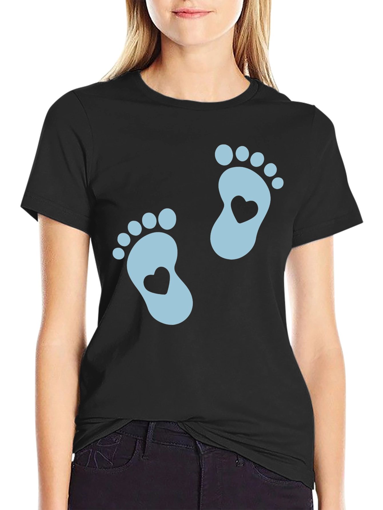 Baby Feet Heartbeat Graphic Tee