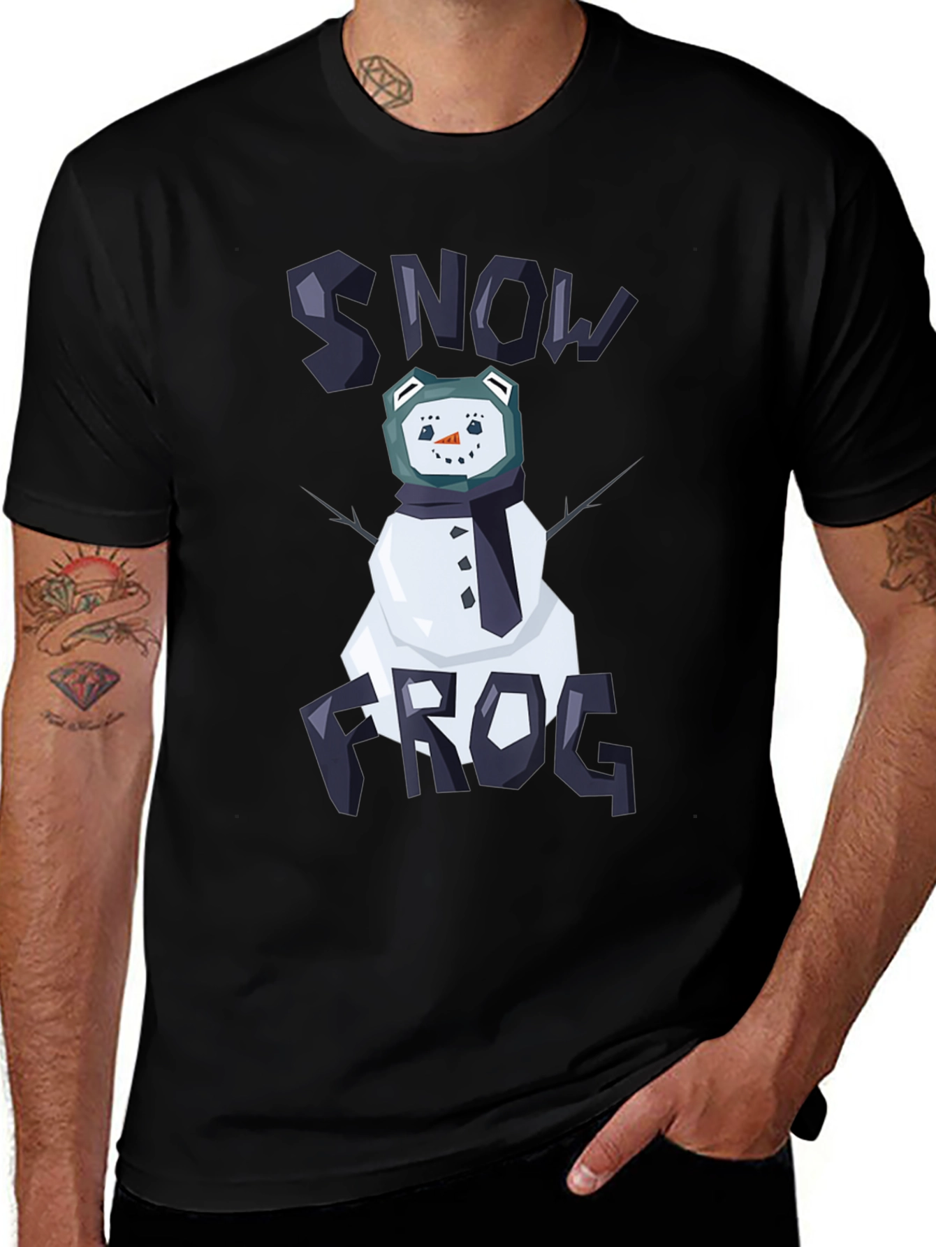 Snow Frog Graphic Tee - Funny Winter T-Shirt