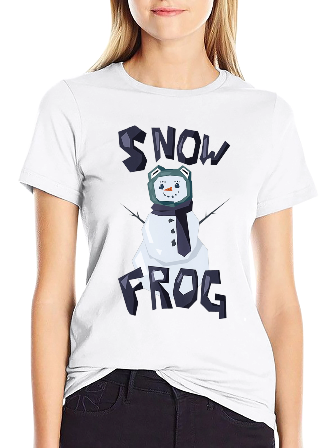 Snow Frog Graphic Tee - Funny Winter T-Shirt