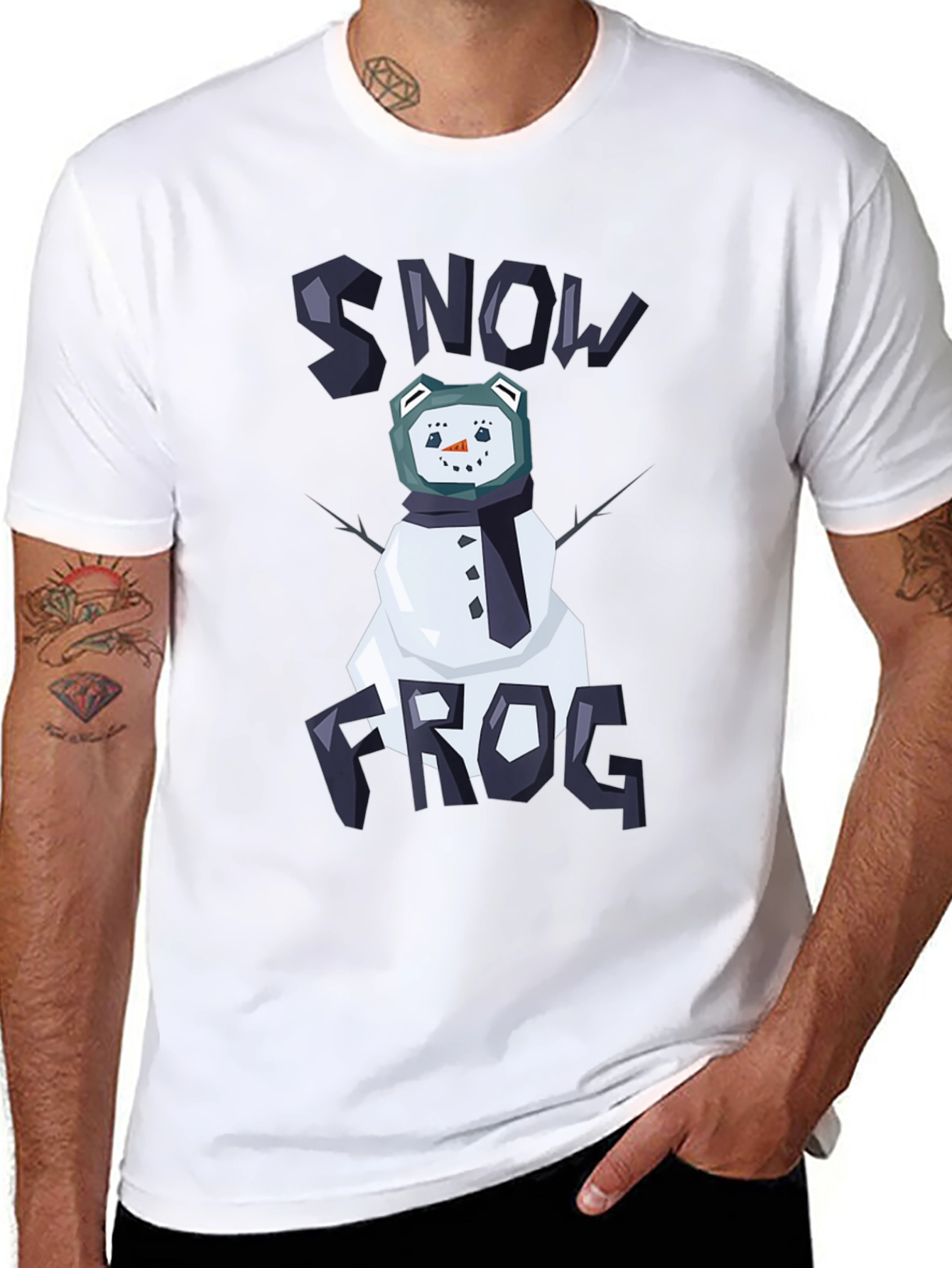Snow Frog Graphic Tee - Funny Winter T-Shirt