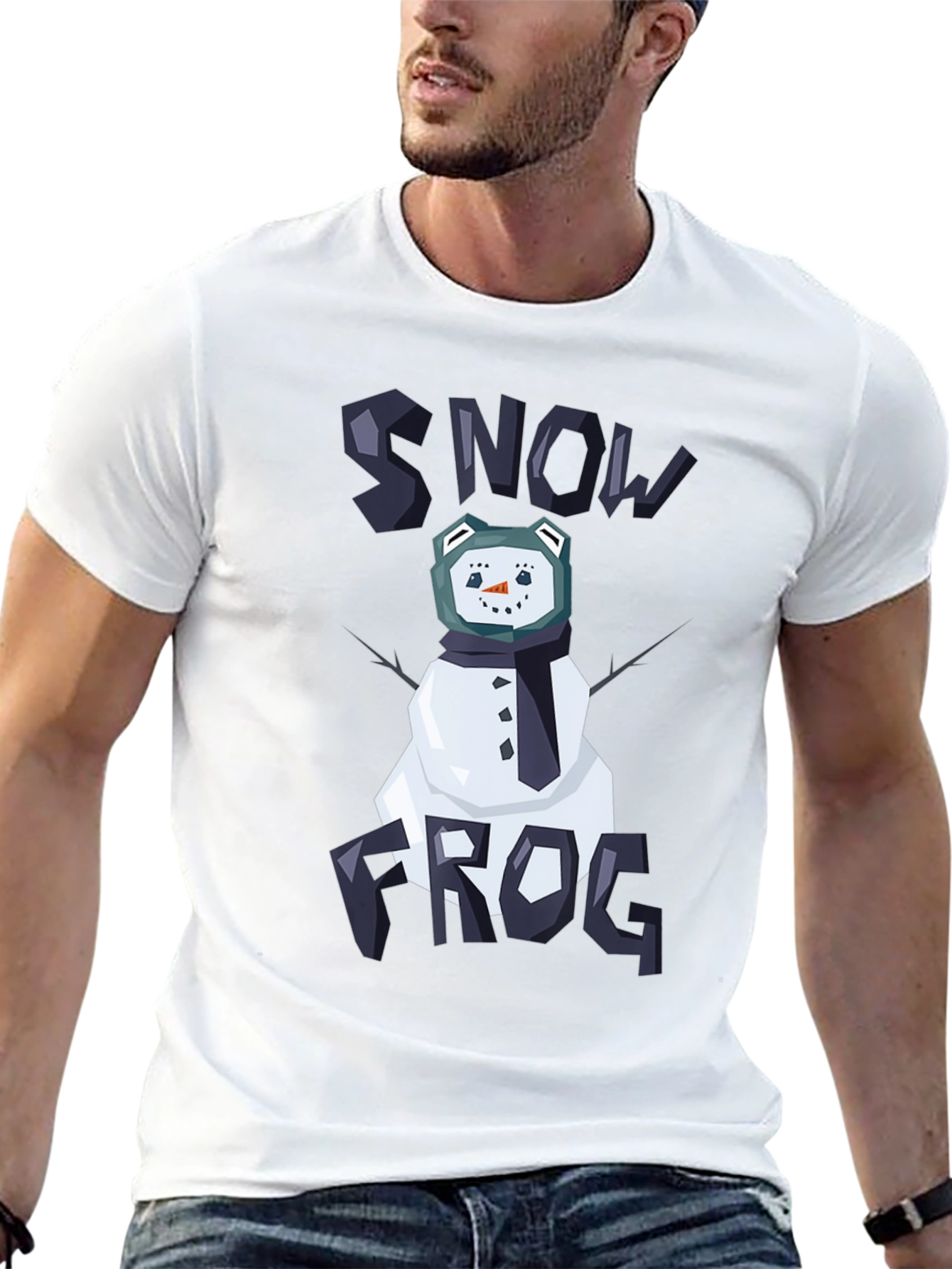 Snow Frog Graphic Tee - Funny Winter T-Shirt