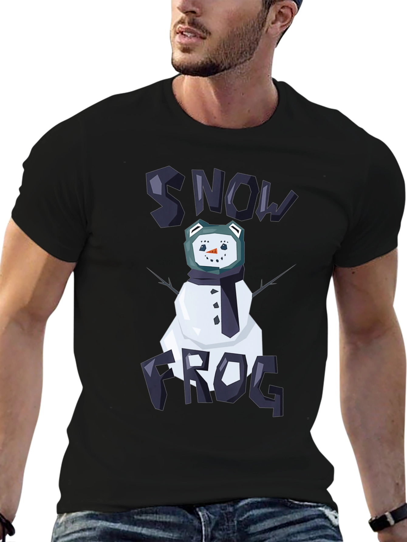 Snow Frog Graphic Tee - Funny Winter T-Shirt