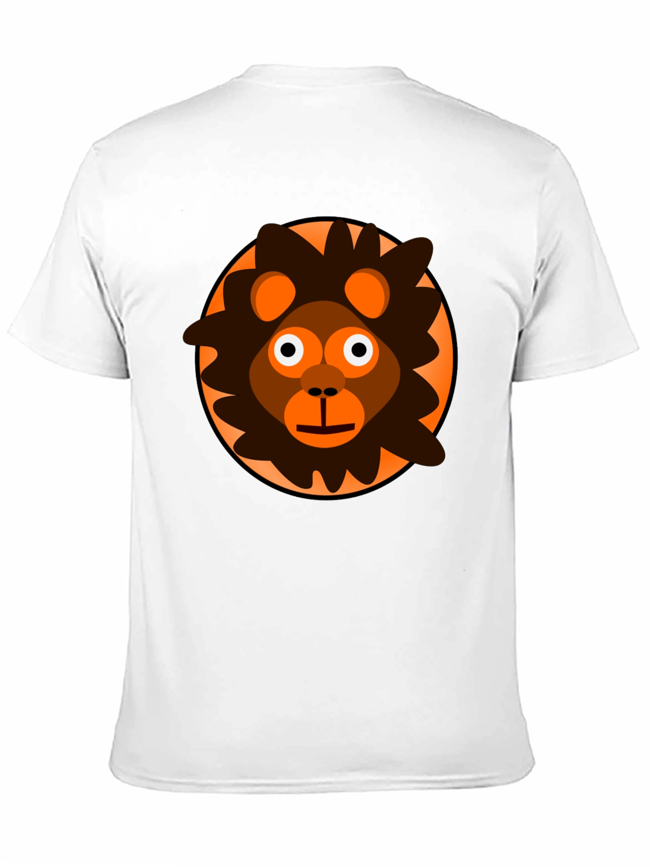 Cartoon Lion Graphic Black T-Shirt