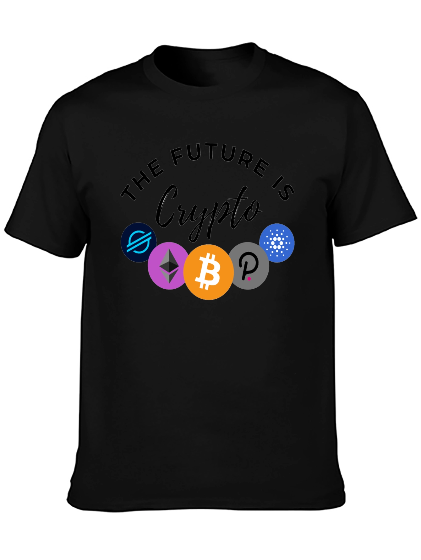 The Future is Crypto Black Graphic Tee