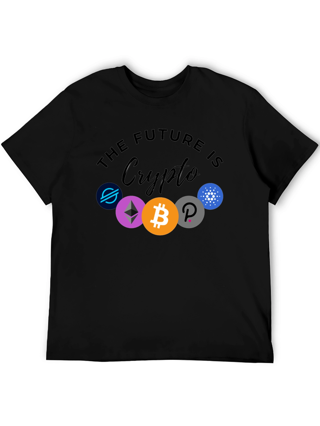 The Future is Crypto Black Graphic Tee