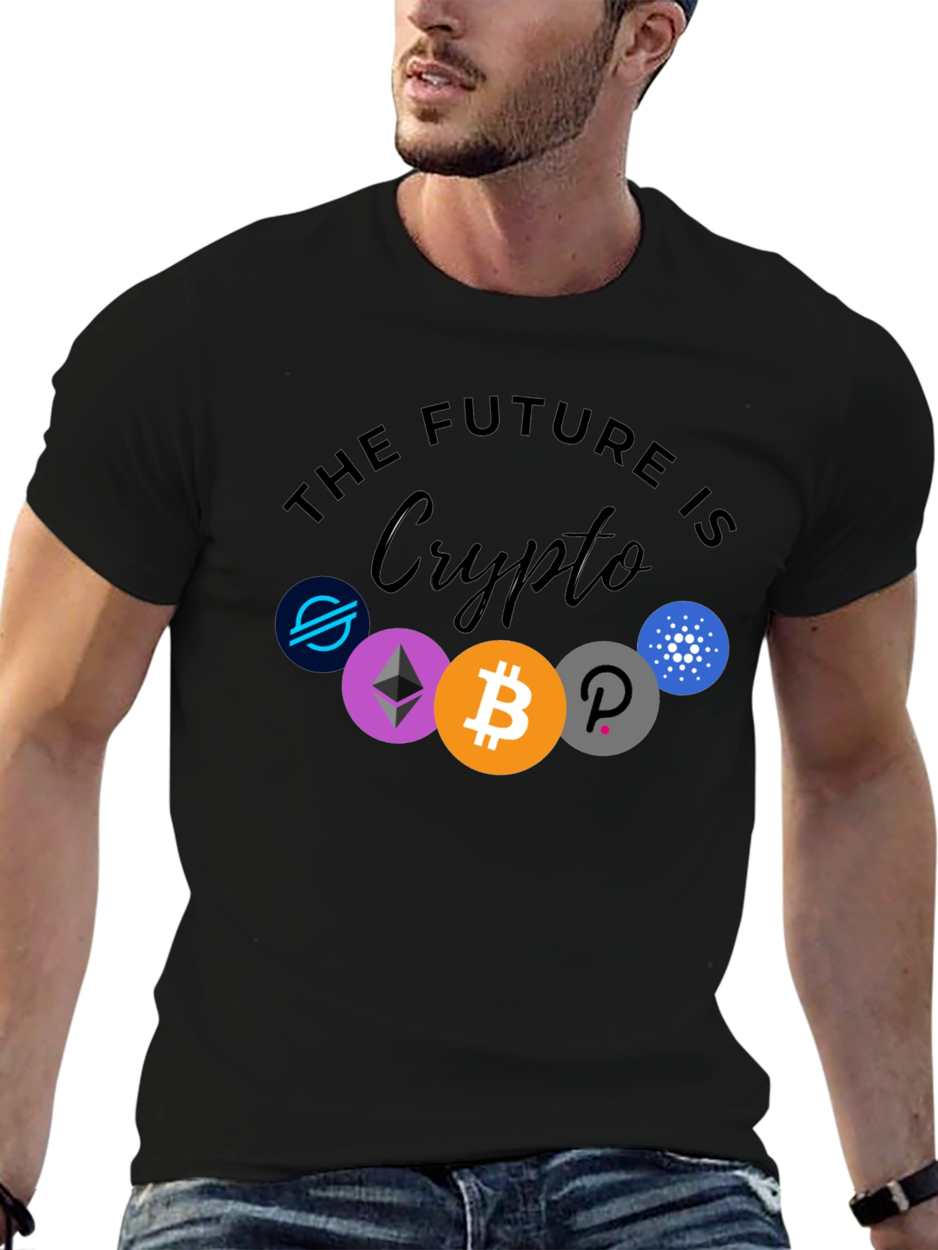 The Future is Crypto Black Graphic Tee