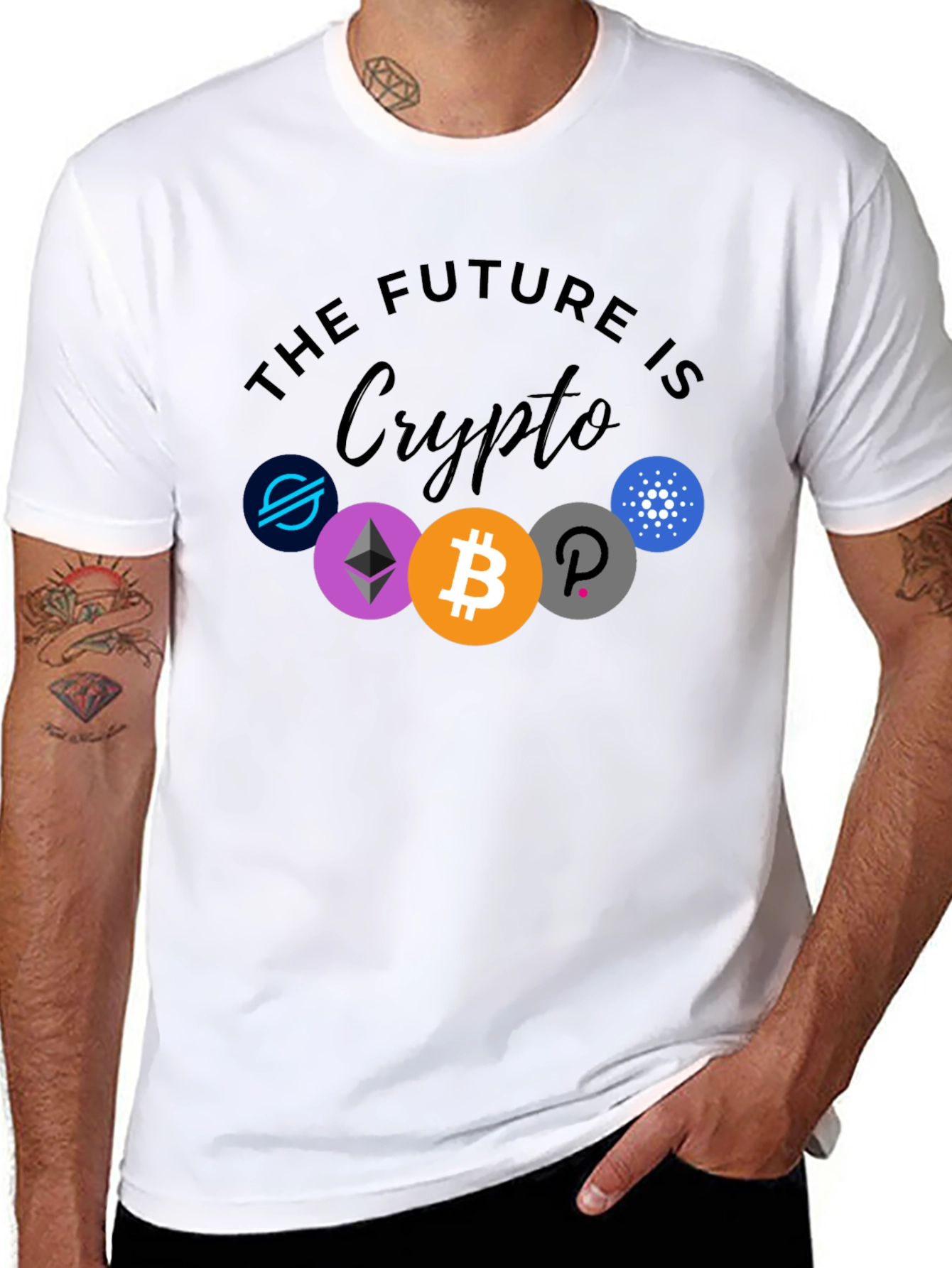 The Future is Crypto Black Graphic Tee