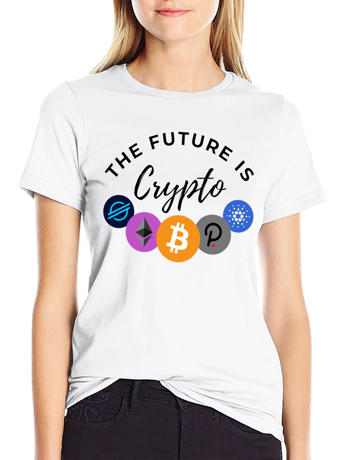 The Future is Crypto Black Graphic Tee