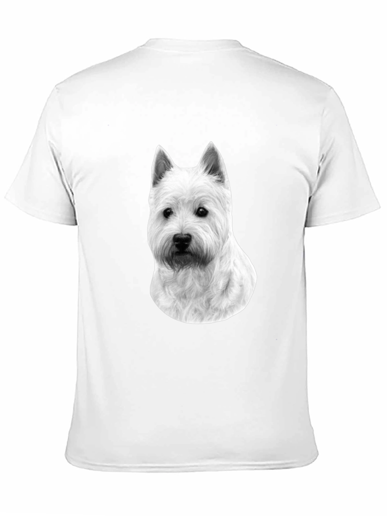 Westie Dog Graphic T-Shirt - Black Cotton Tee