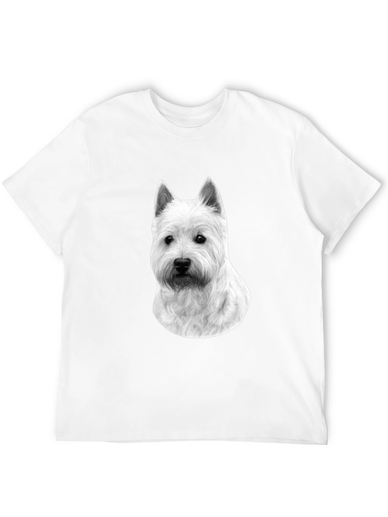 Westie Dog Graphic T-Shirt - Black Cotton Tee