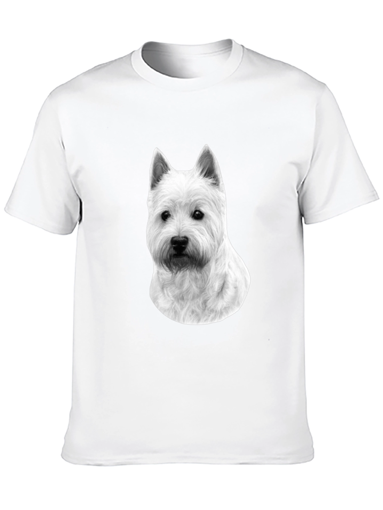 Westie Dog Graphic T-Shirt - Black Cotton Tee