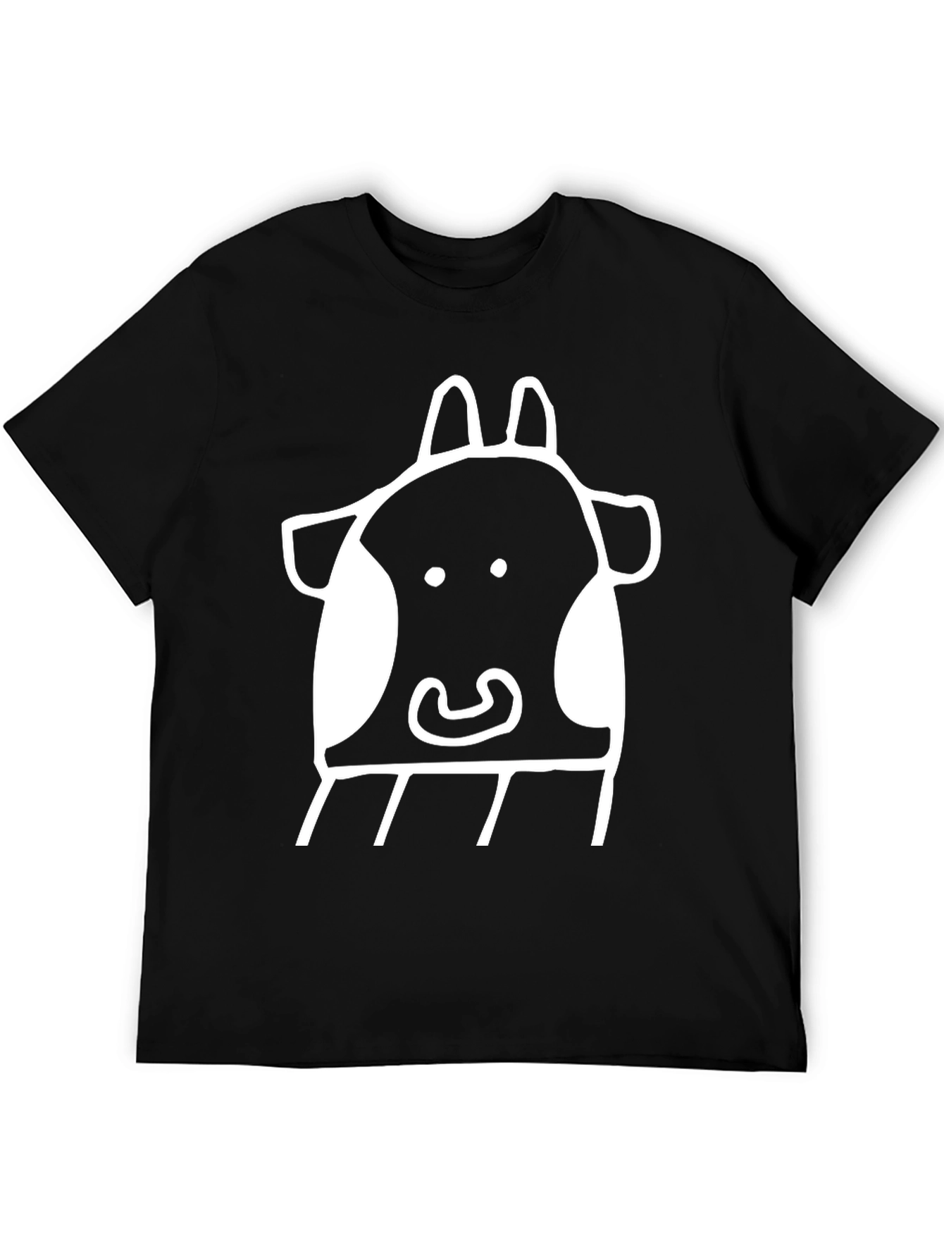 Cow Graphic Tee - Quirky Style Black T-Shirt