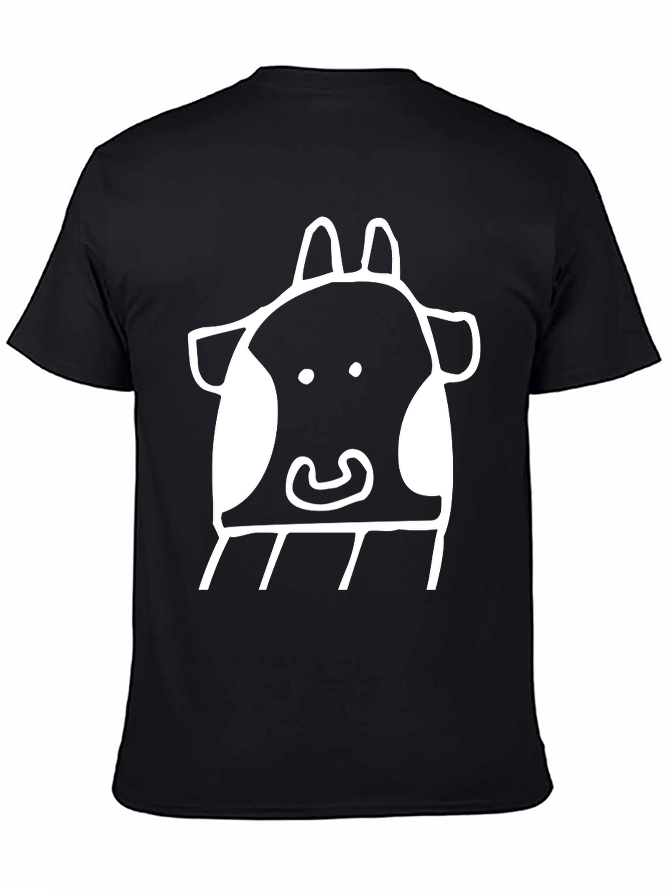 Cow Graphic Tee - Quirky Style Black T-Shirt