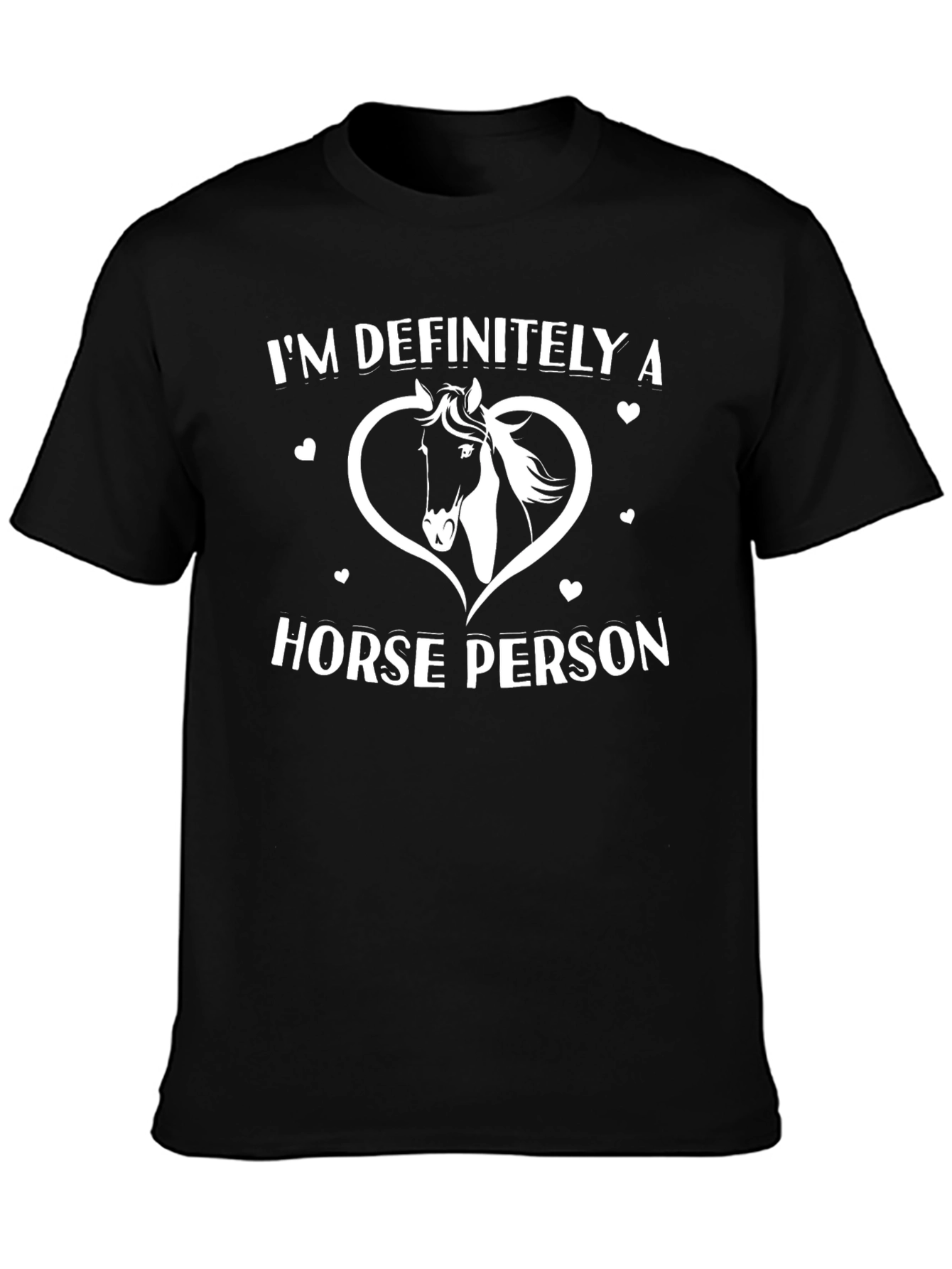 Horse Person Graphic Tee - Black Cotton T-Shirt