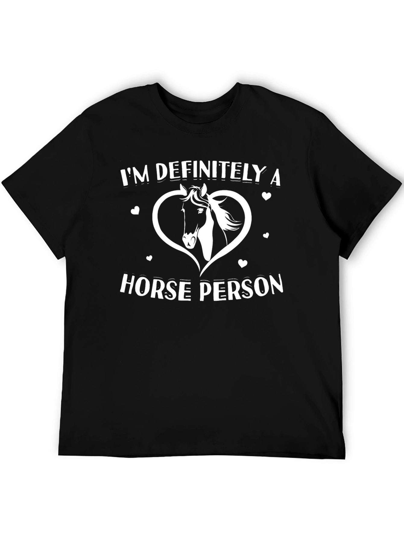 Horse Person Graphic Tee - Black Cotton T-Shirt