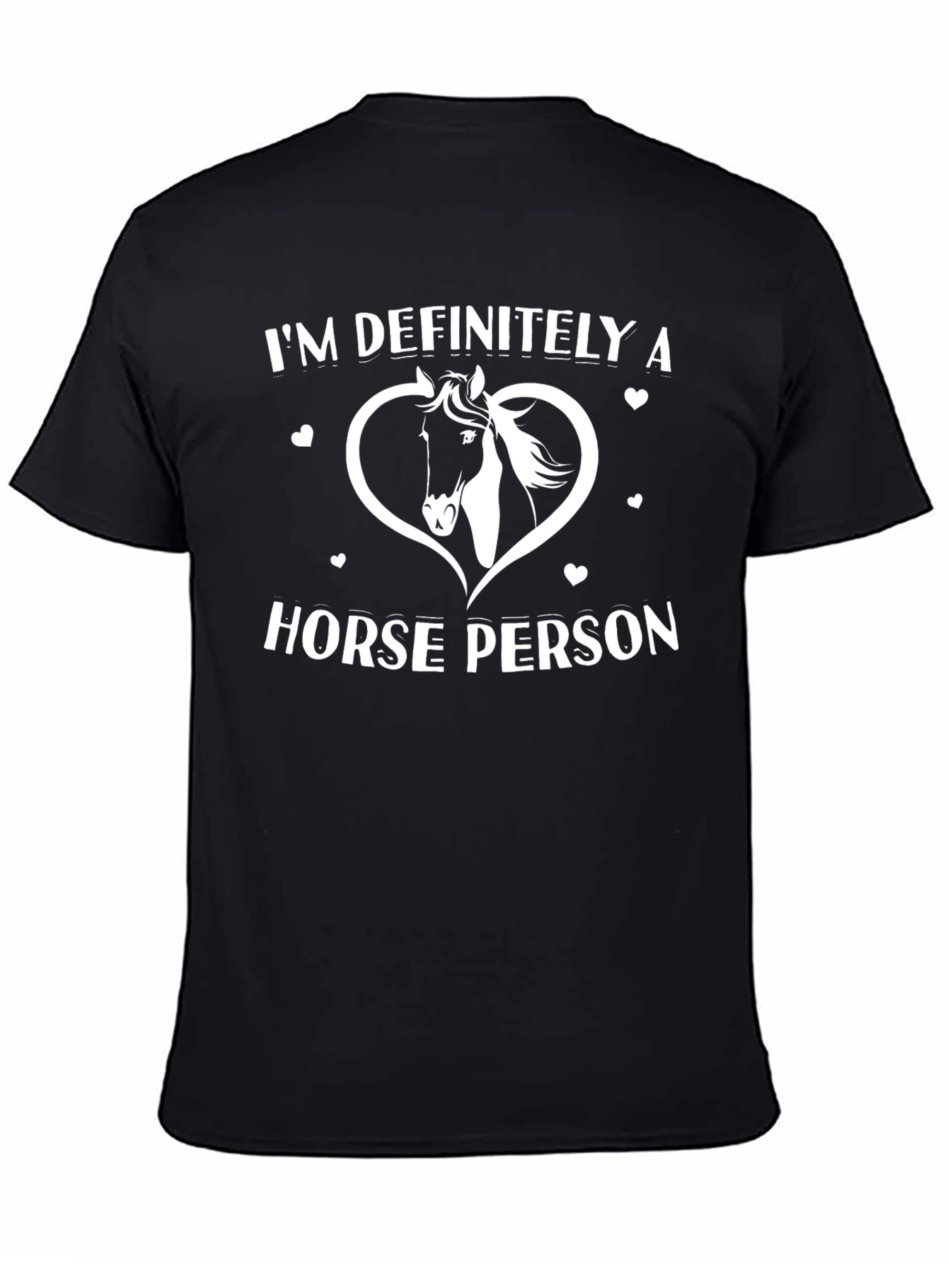 Horse Person Graphic Tee - Black Cotton T-Shirt