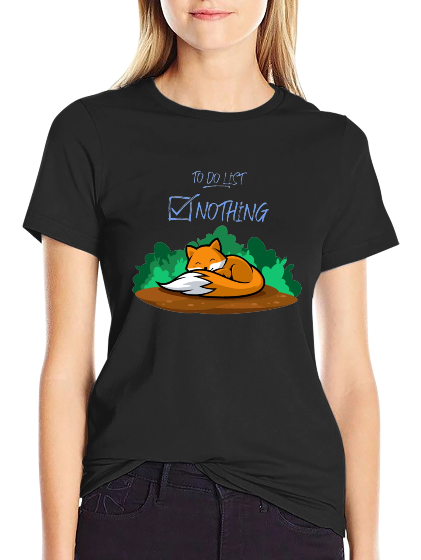 Chill Fox To-Do List Nothing T-Shirt
