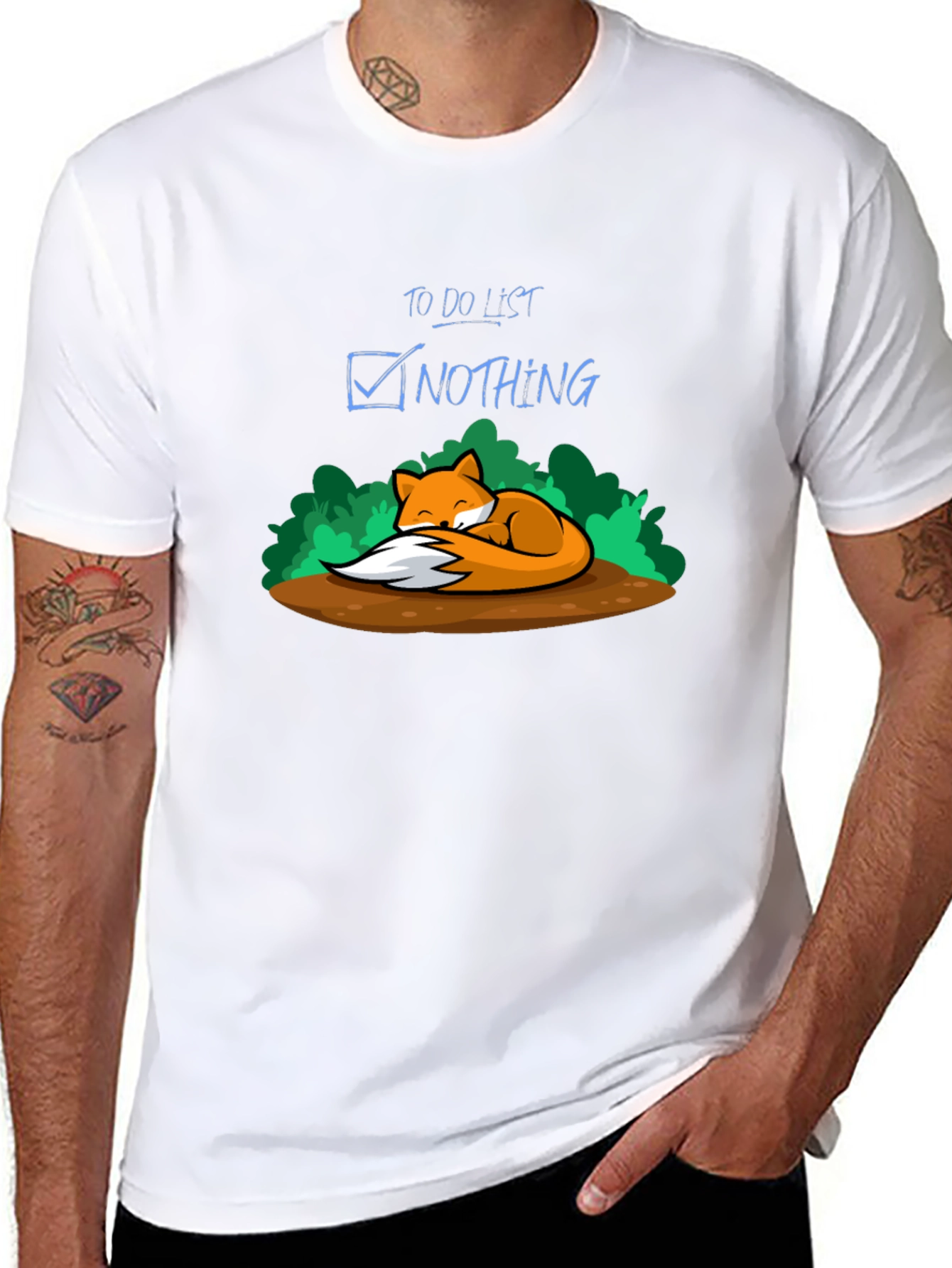 Chill Fox To-Do List Nothing T-Shirt