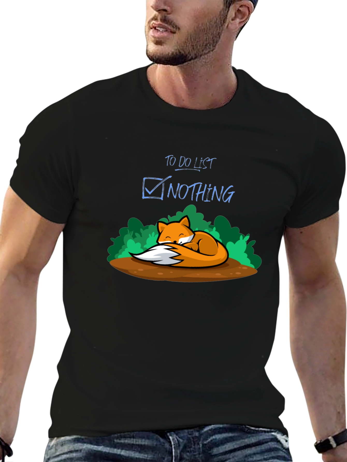 Chill Fox To-Do List Nothing T-Shirt