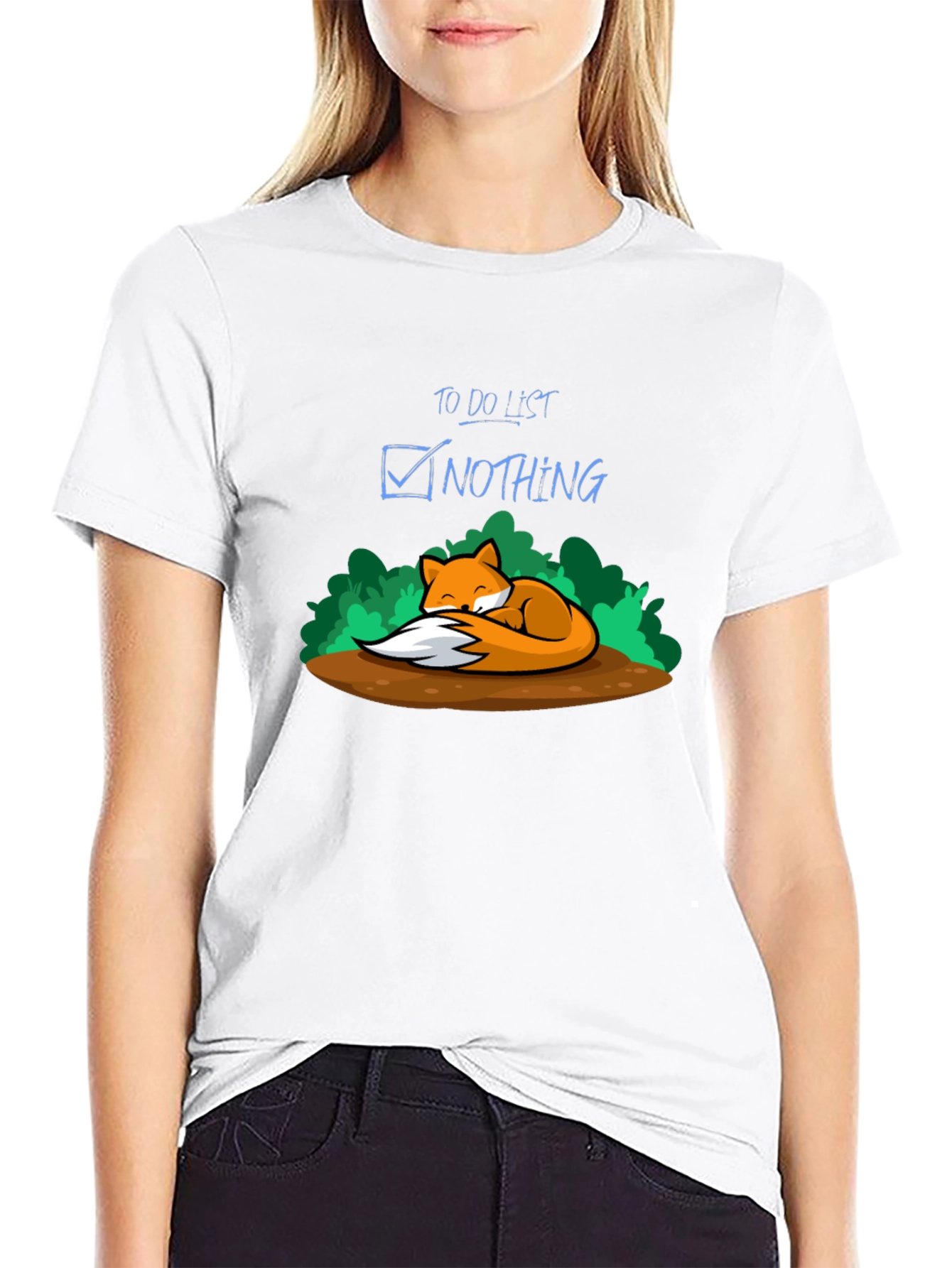 Chill Fox To-Do List Nothing T-Shirt