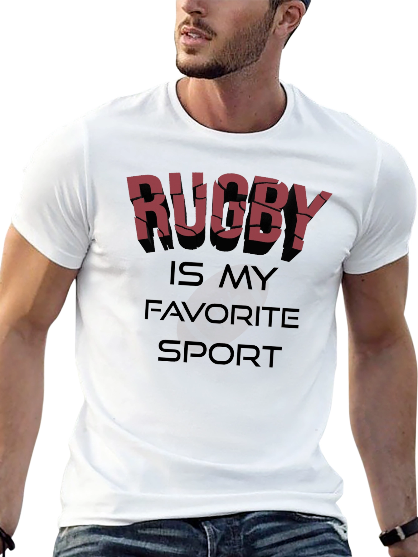 Rugby Is My Favorite Sport Graphic T-Shirt