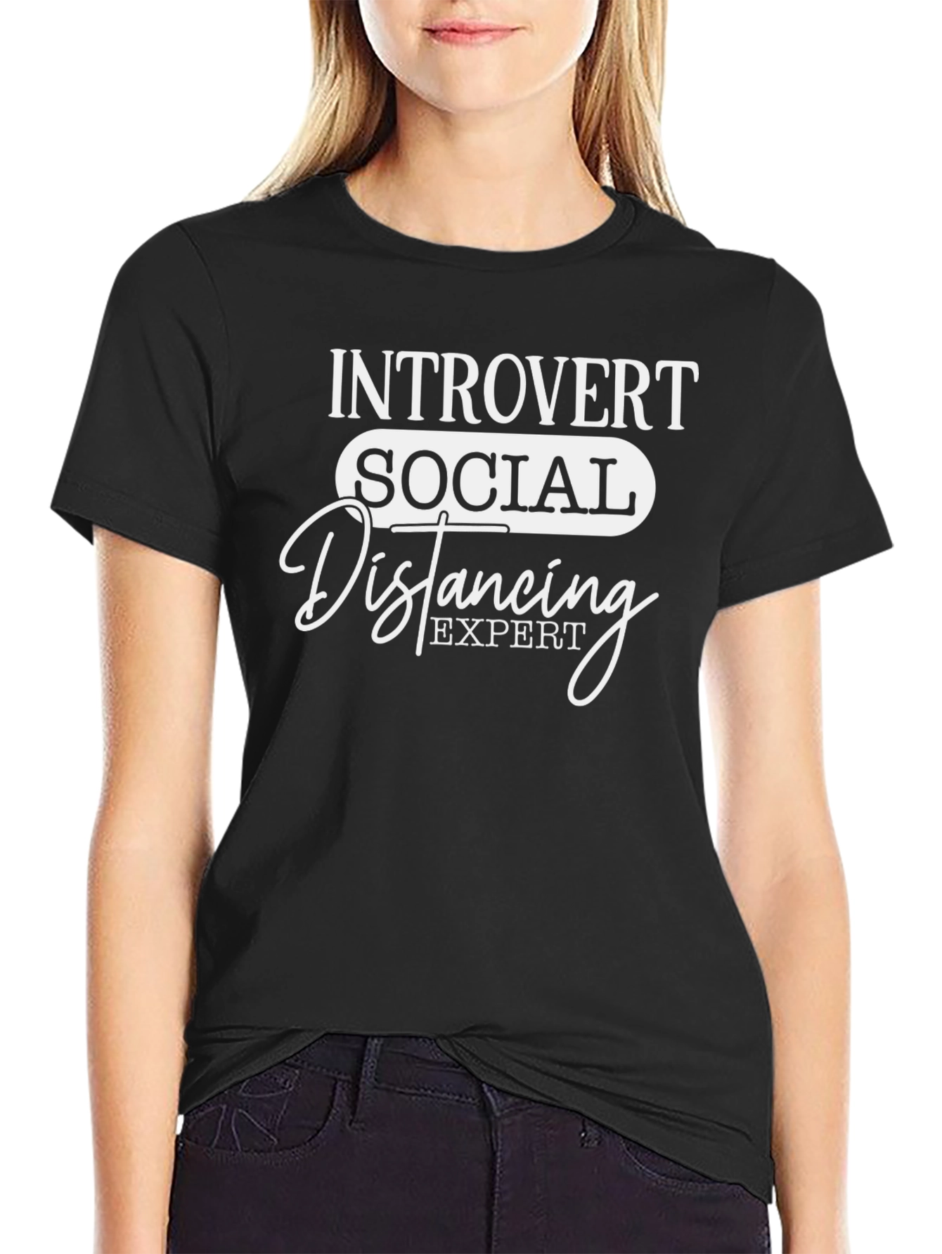 Introvert Social Distancing Expert Graphic Tee