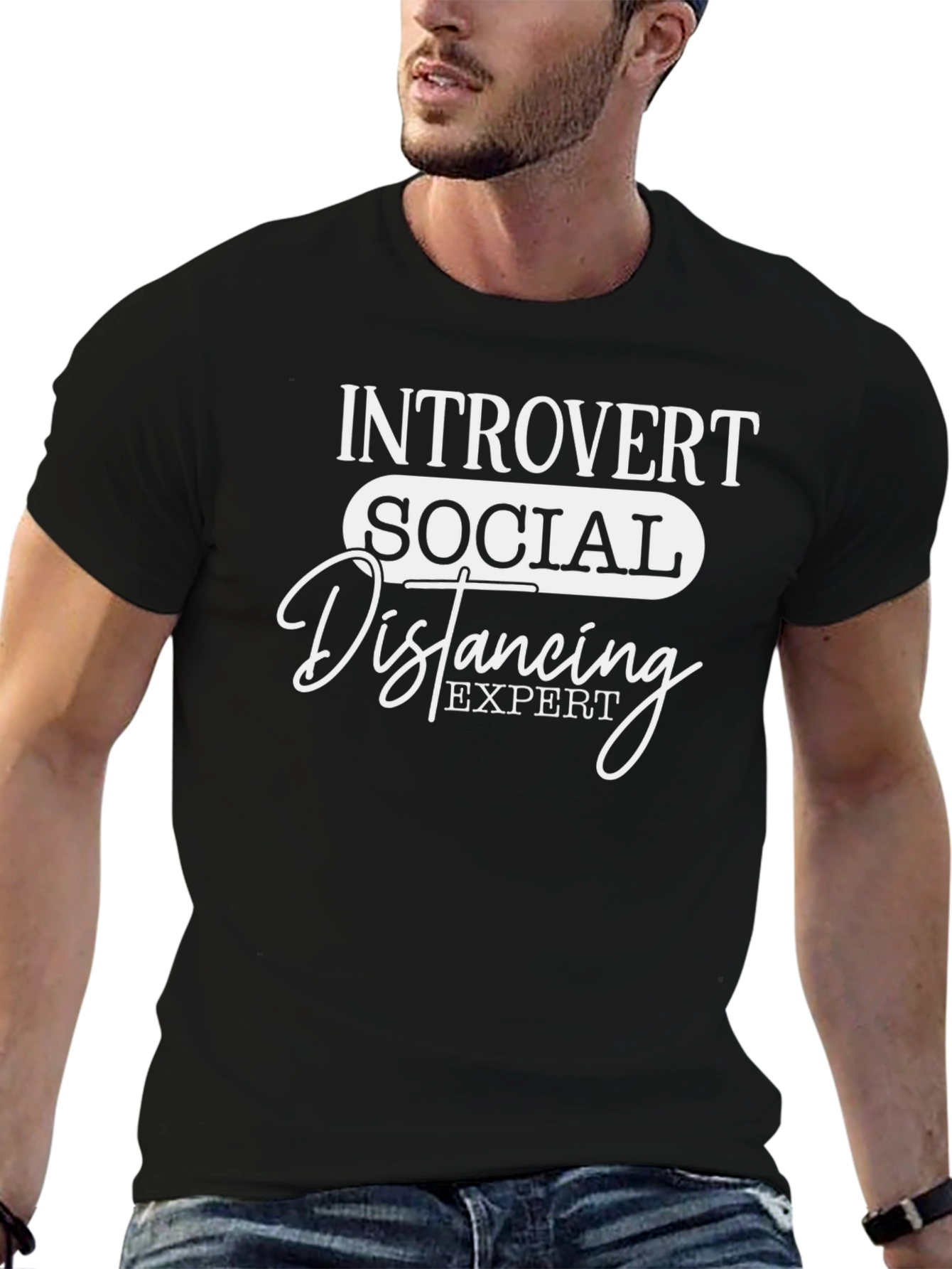 Introvert Social Distancing Expert Graphic Tee