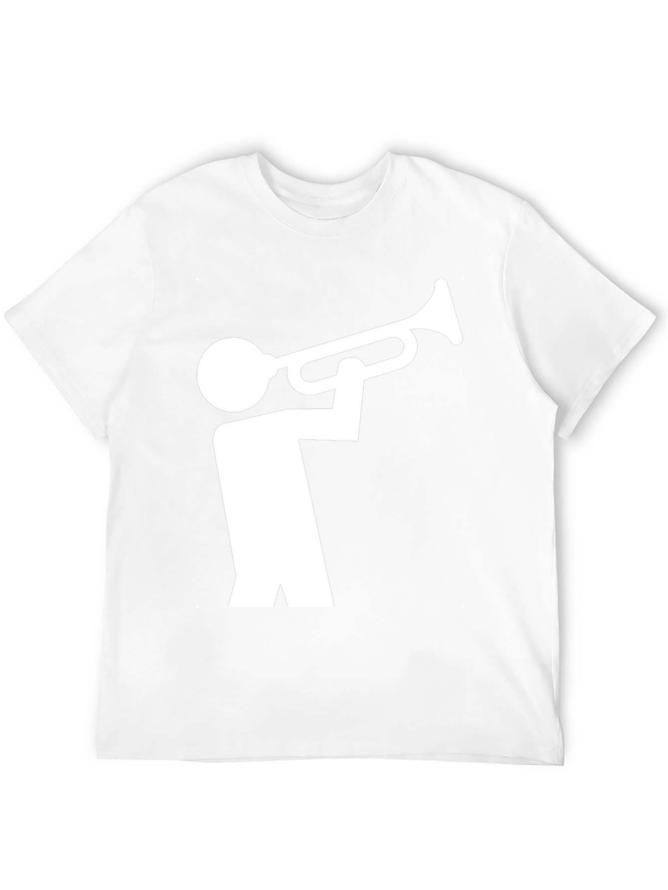 Trumpet Player Graphic Tee - Black Cotton T-Shirt