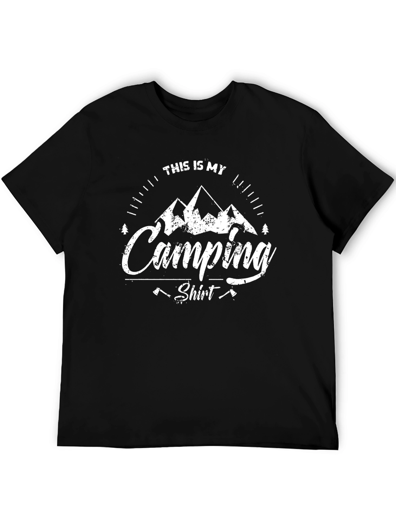 Camping Shirt - Mens Black Graphic Tee