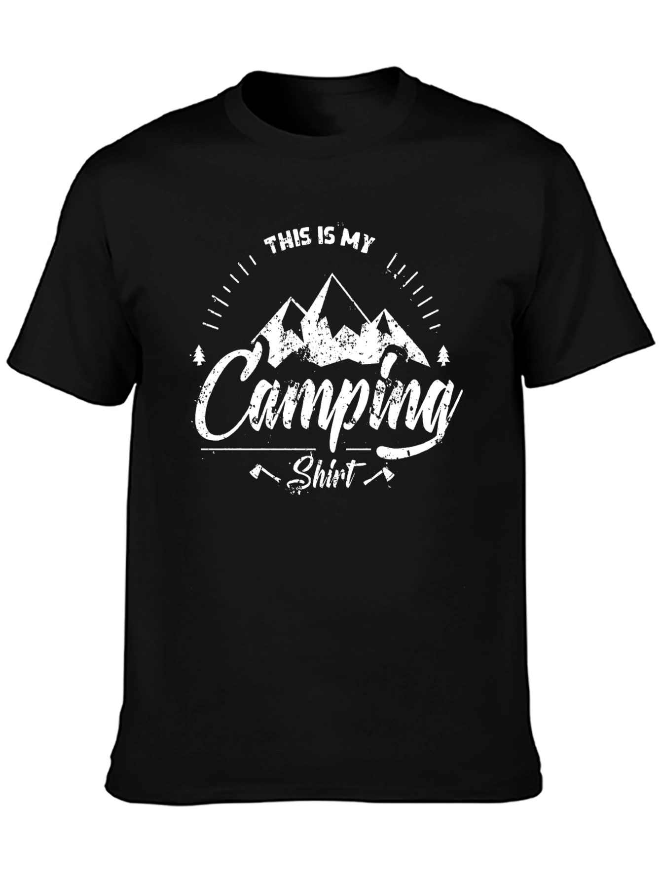 Camping Shirt - Mens Black Graphic Tee