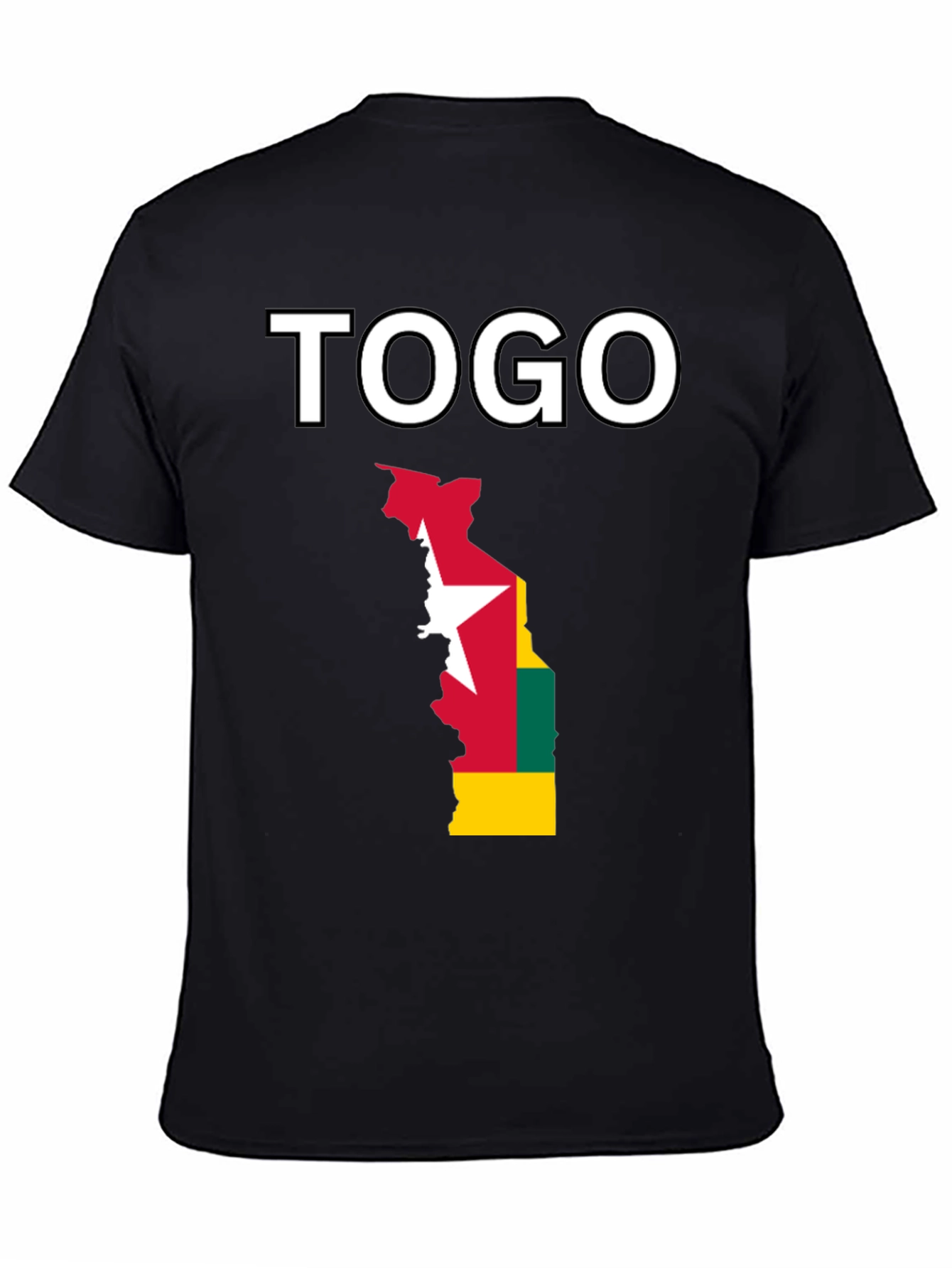 Togo Flag T-Shirt - Black Cotton Tee