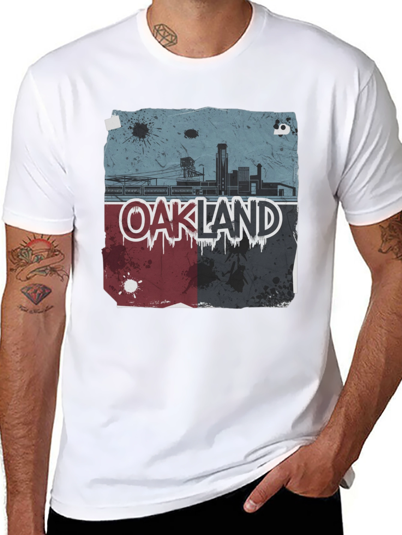 Oakland Skyline Graphic Tee - Urban Style T-Shirt