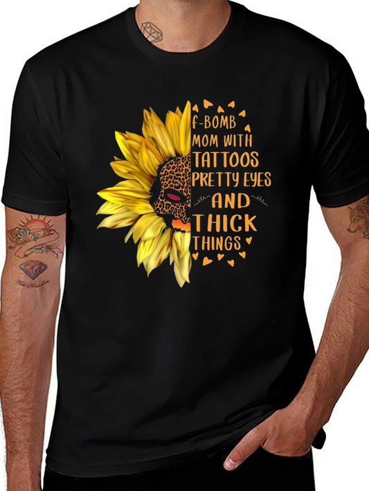 F-Bomb Mom Sunflower Graphic Tee
