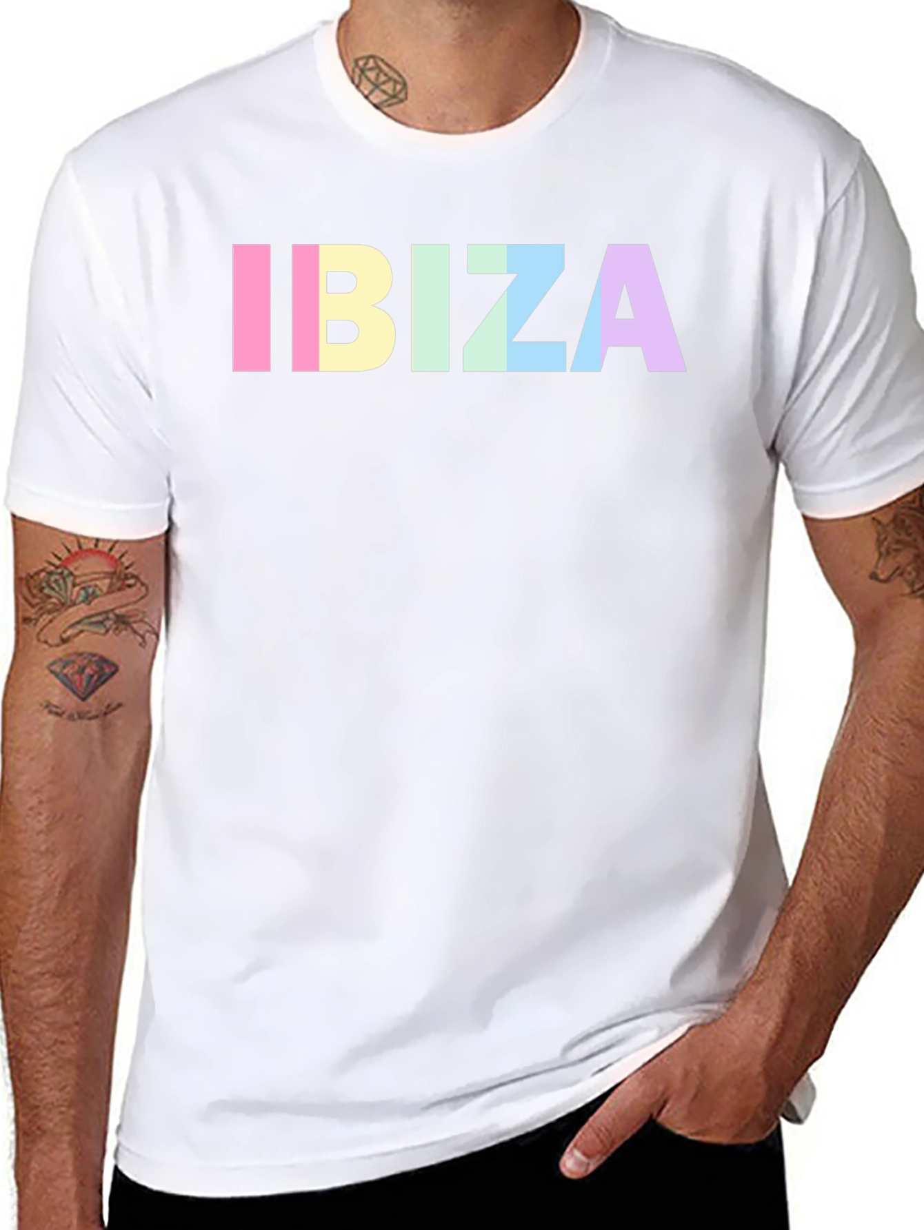 Ibiza Graphic Tee - Black Cotton Blend