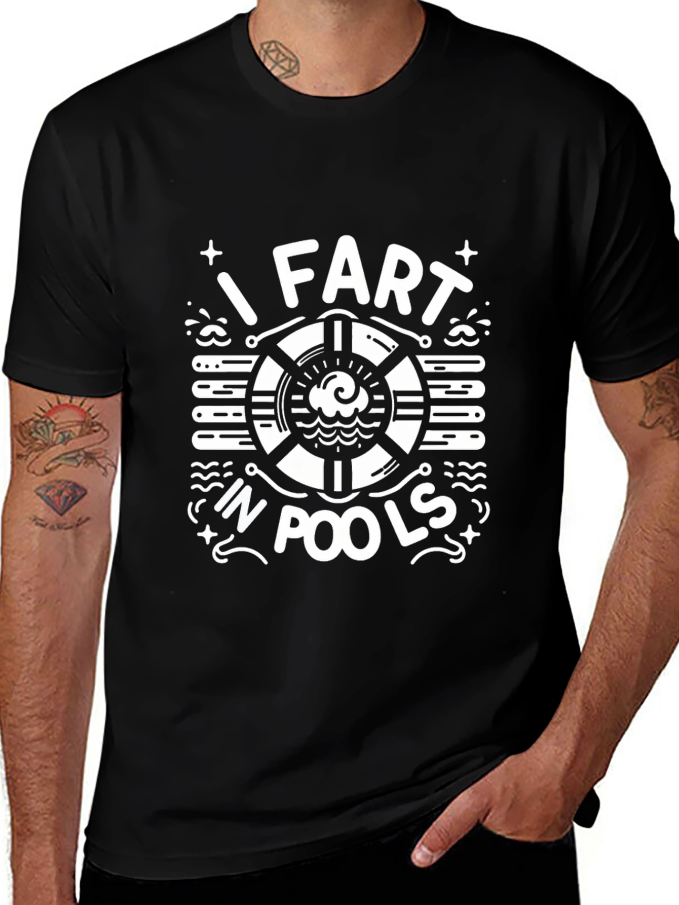 I Fart In Pools Graphic Tee Funny Swimming Shirt