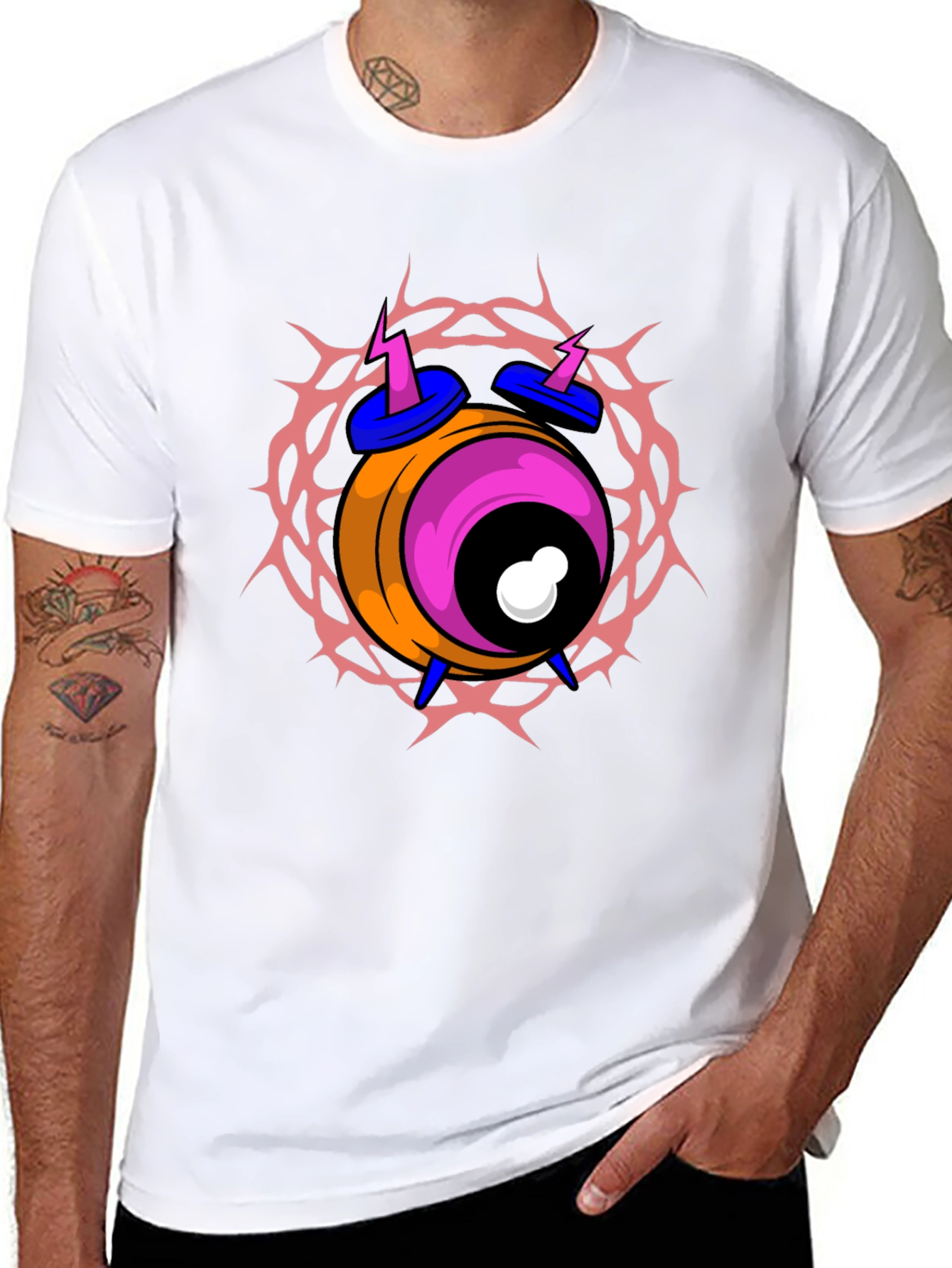 Eye Alarm Clock Graphic Tee - Unique Design