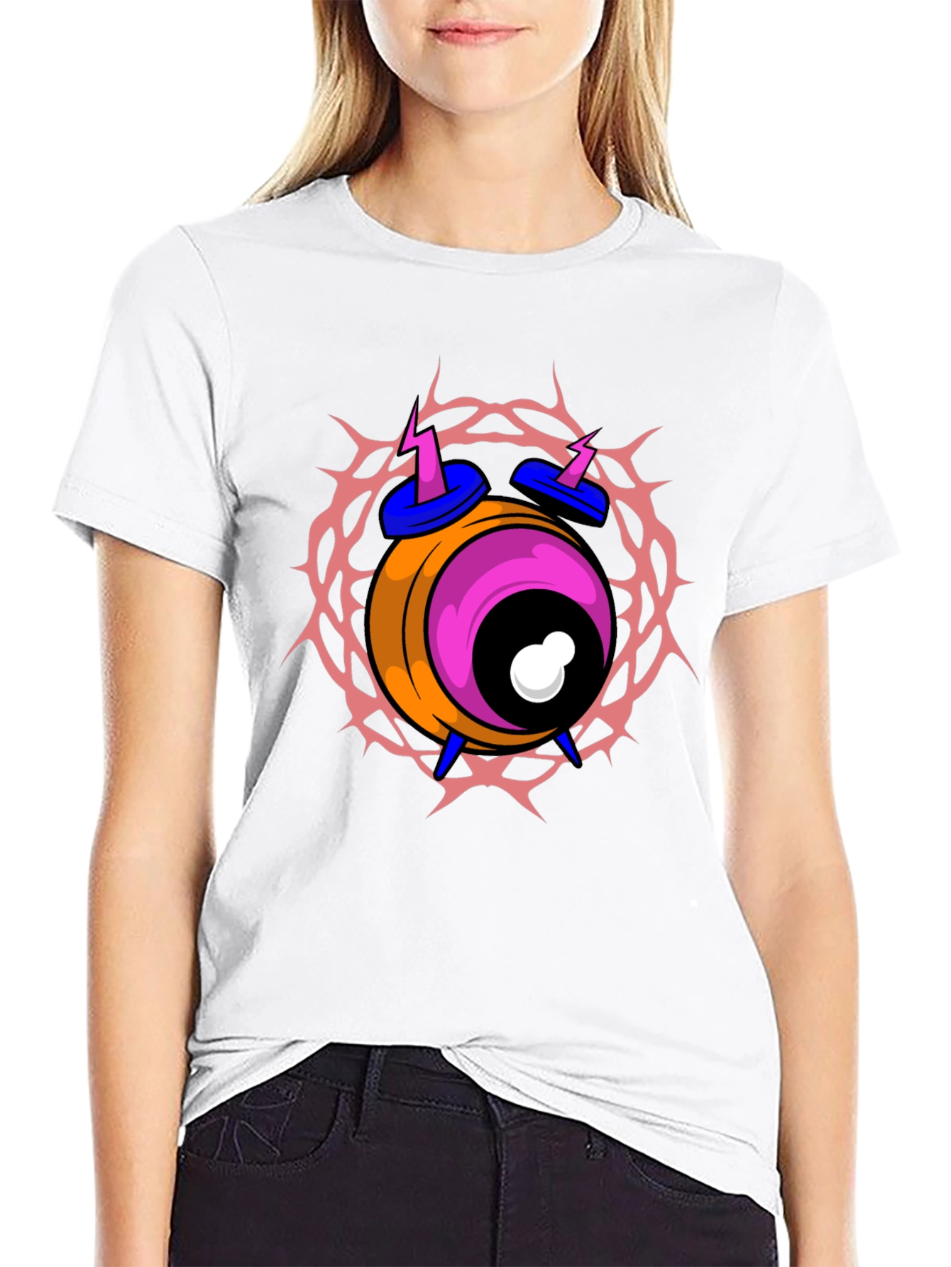 Eye Alarm Clock Graphic Tee - Unique Design