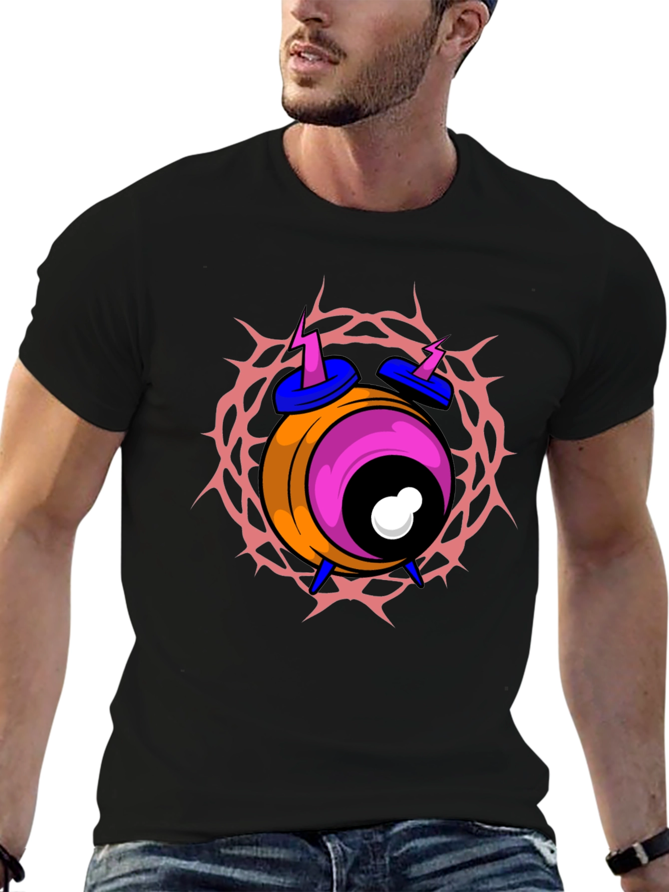 Eye Alarm Clock Graphic Tee - Unique Design