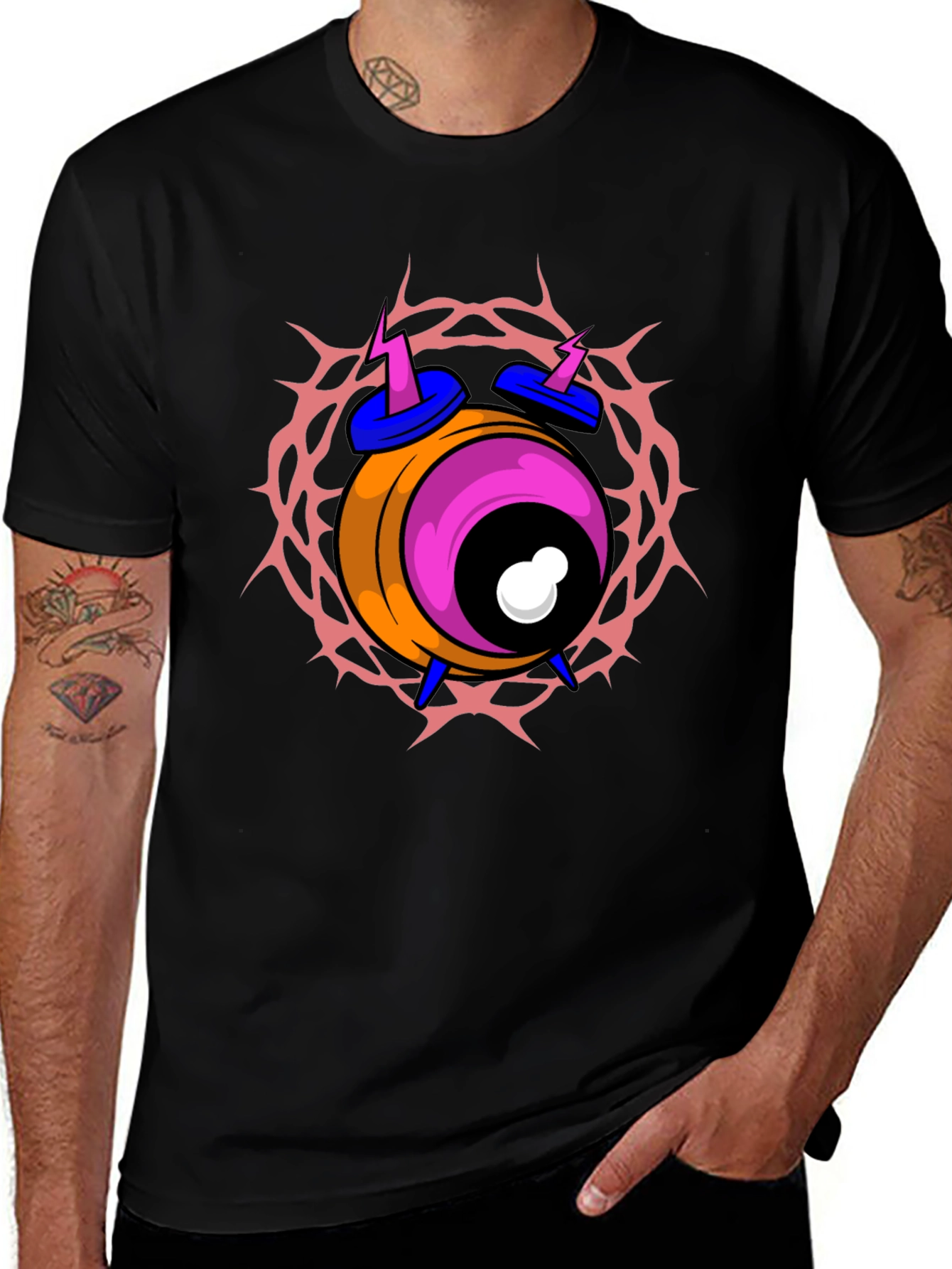 Eye Alarm Clock Graphic Tee - Unique Design