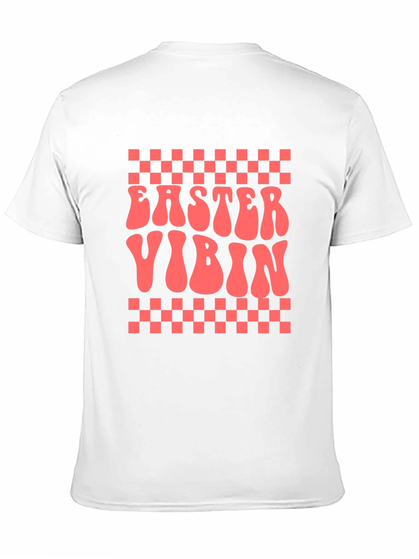 Easter Vibin T-Shirt Retro Checkered Spring Holiday