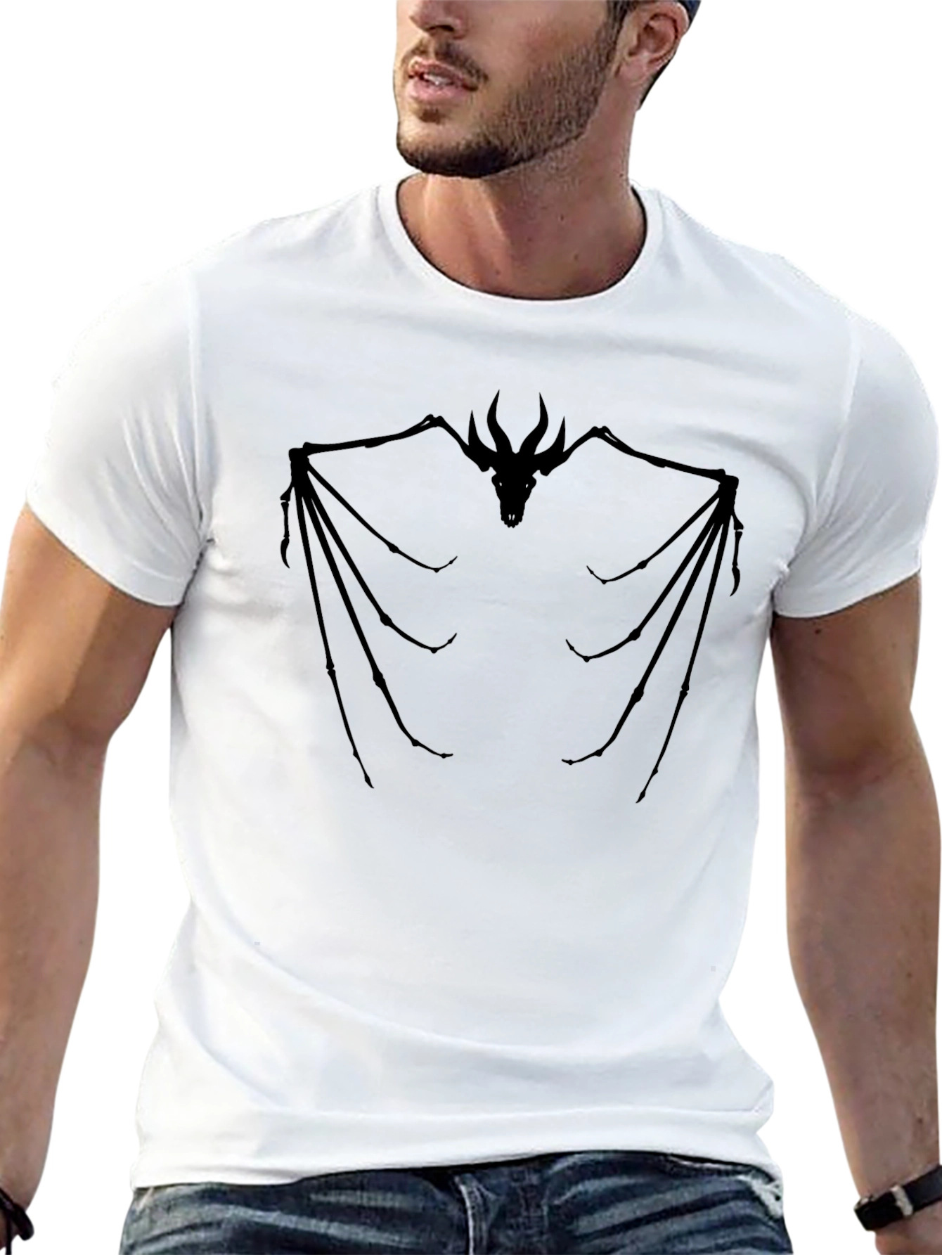 Dragon Skeleton T-Shirt - Black Graphic Tee
