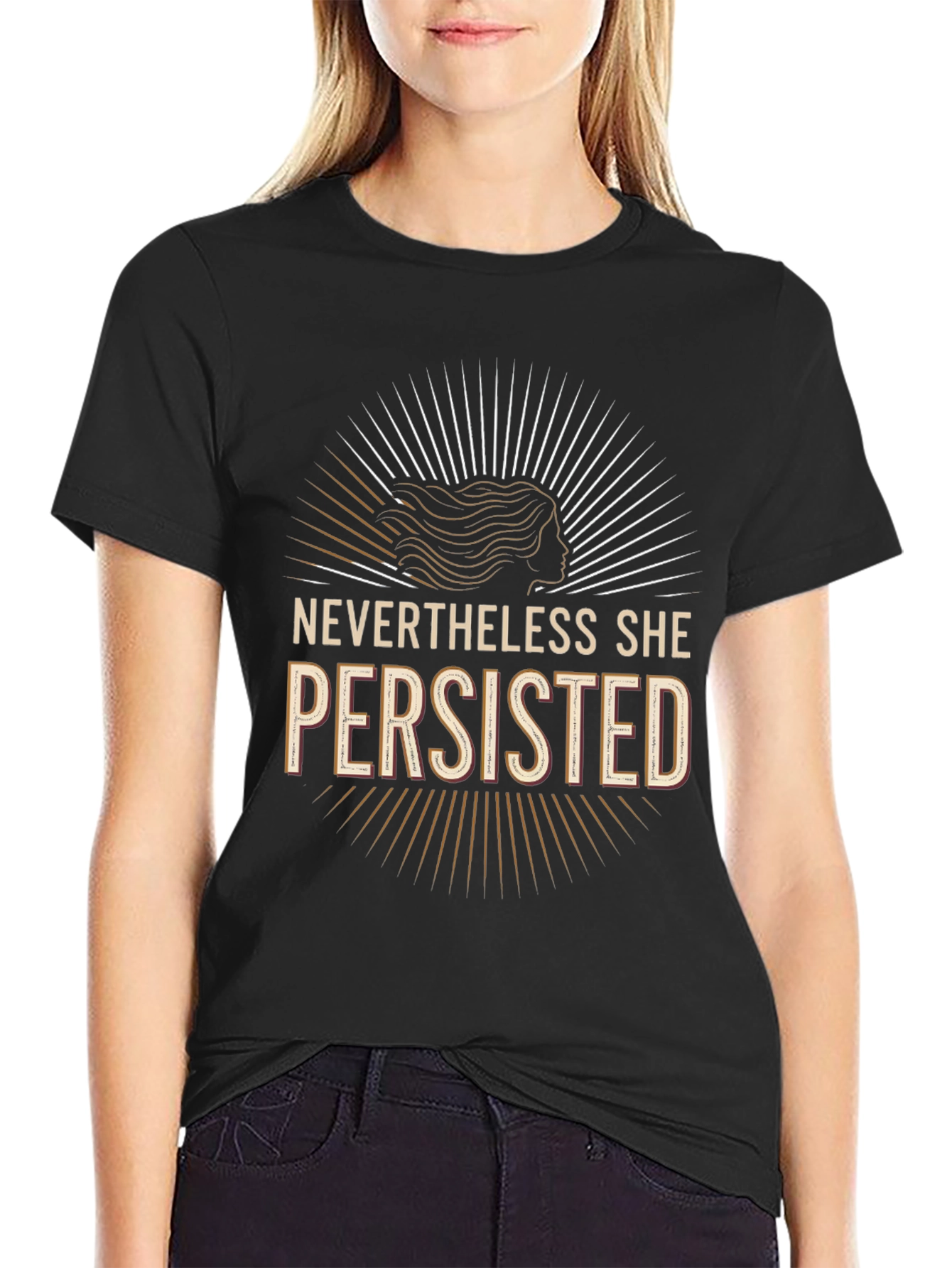 Nevertheless She Persisted Black T-Shirt