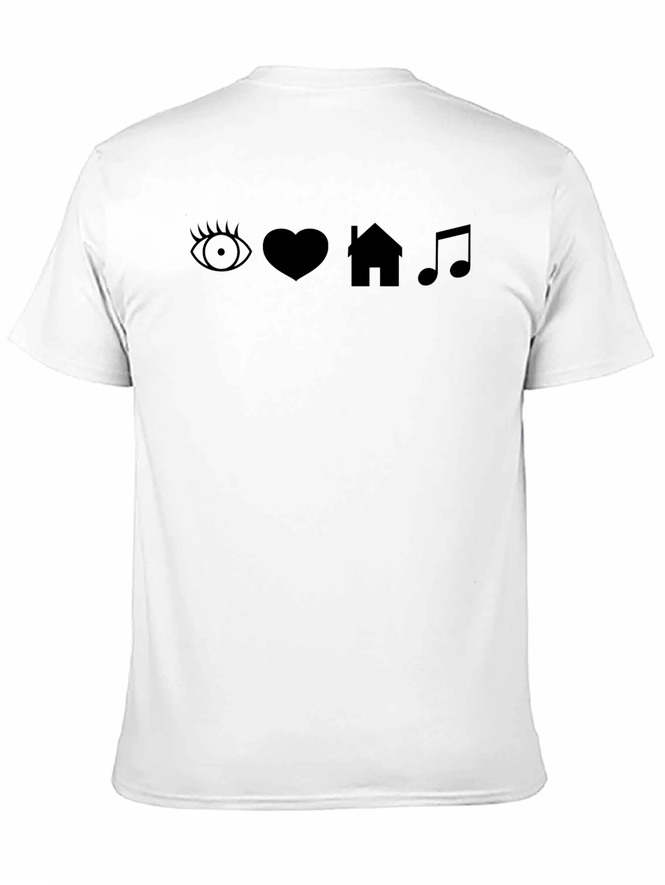 Eye Heart House Music Black T-Shirt