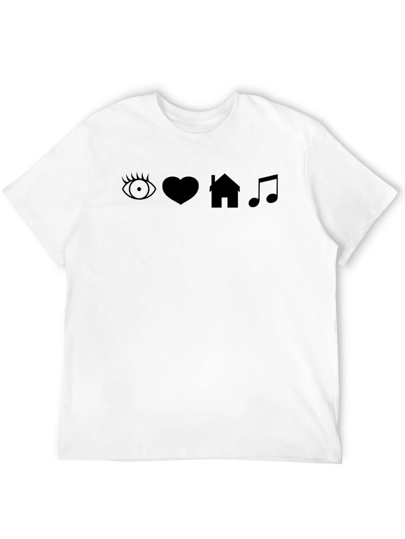 Eye Heart House Music Black T-Shirt