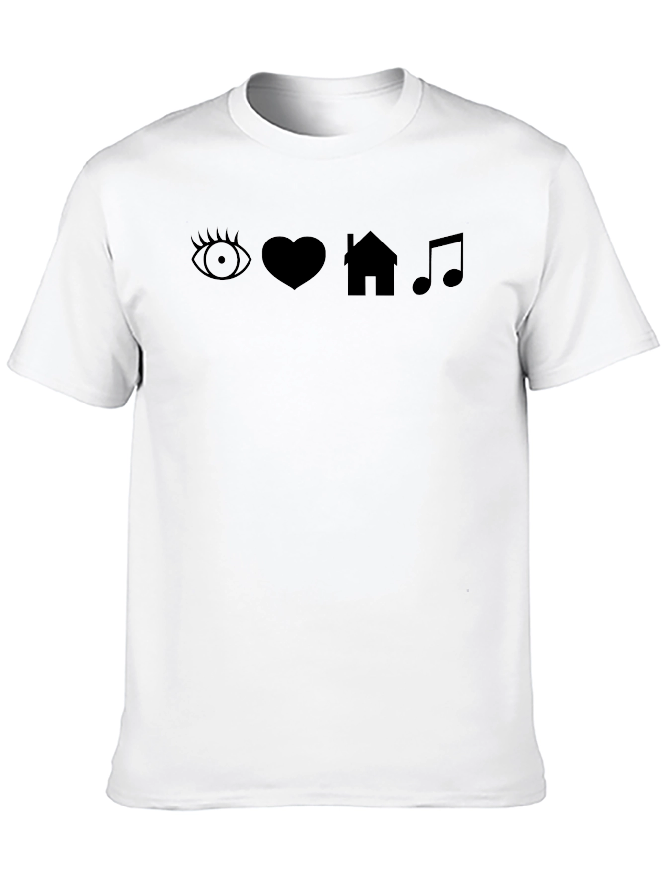 Eye Heart House Music Black T-Shirt