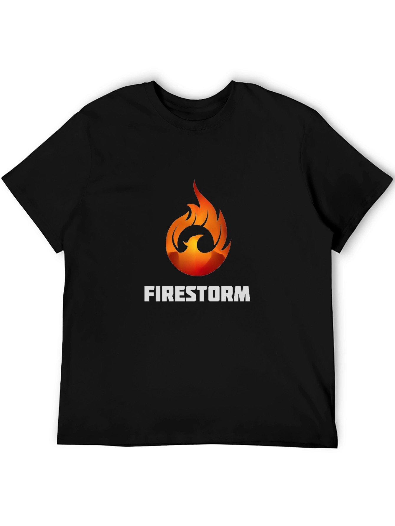 Firestorm Phoenix Graphic Black T-Shirt