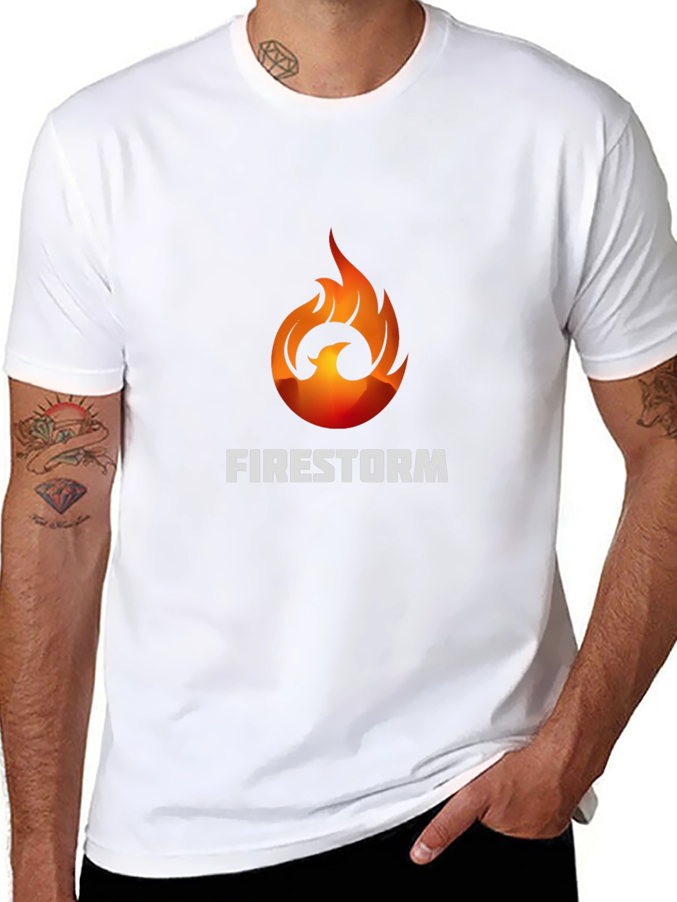 Firestorm Phoenix Graphic Black T-Shirt