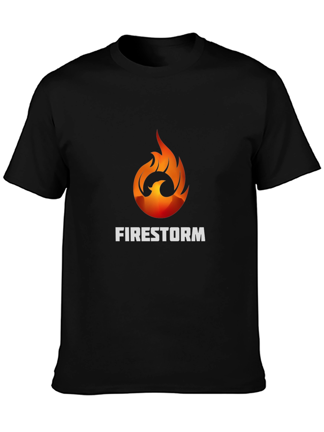 Firestorm Phoenix Graphic Black T-Shirt