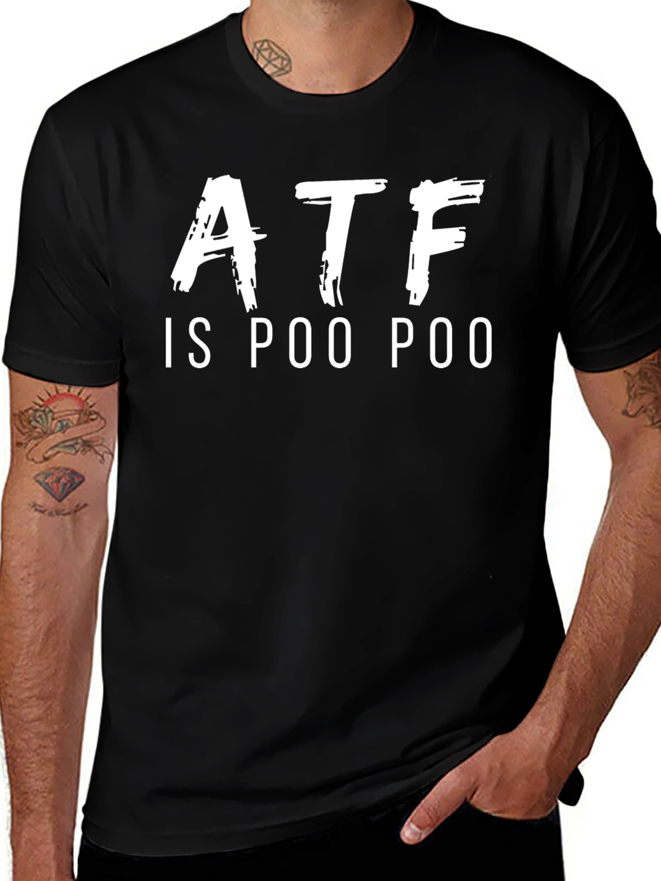 ATF is Poo Poo Graphic T-Shirt - Black